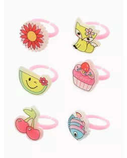 Кольцо детское "Выбражулька" фантазия, форма МИКС, цветное, безразмерное арт. СМЛ-160399-1-СМЛ0006885304