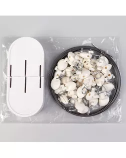 Карниз-струна 10 м, с пластмассовыми зажимами, 60 шт, цвет белый арт. СМЛ-155664-3-СМЛ0007123364