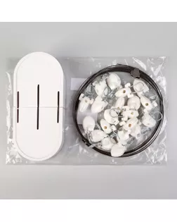 Карниз-струна 3,5 м, с пластмассовыми зажимами, 20 шт, цвет белый арт. СМЛ-155664-1-СМЛ0007123369