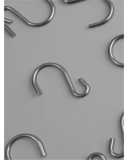 Крючок для штор, 25 × 39 мм, цвет серебряный арт. СМЛ-163716-1-СМЛ0006972136