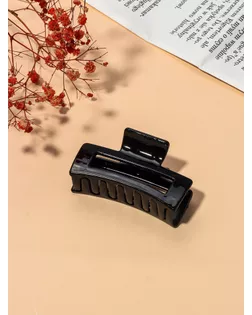 Краб для волос "Глянец" изгиб геометрия, 7х3.5 см, чёрный арт. СМЛ-169816-1-СМЛ0006970549