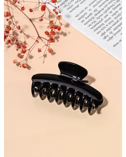 Краб для волос "Глянец" строгая классика, 9,7х4,5 см, чёрный арт. СМЛ-169822-1-СМЛ0006970555