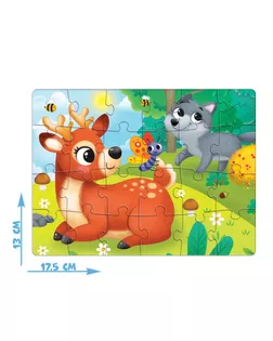 Пазл "Лесные жители", 24 элемента арт. СМЛ-170126-1-СМЛ0007005853