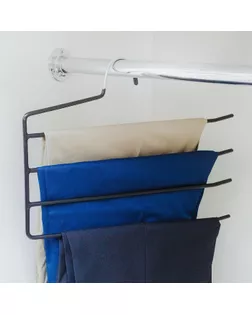 Вешалка для брюк 4-х уровневая Доляна, антискользящее покрытие, цвет МИКС арт. СМЛ-176272-1-СМЛ0000819693