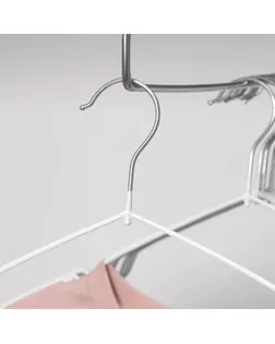 Вешалка-плечики для одежды Доляна, размер 40-44, антискользящее покрытие, цвет белый арт. СМЛ-176117-2-СМЛ0000819718