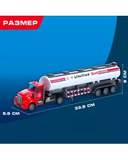 Грузовик инерционный «Бензовоз», масштаб 1:48 арт. СМЛ-182470-1-СМЛ0006978428