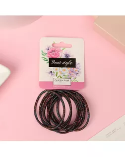 Резинка для волос "Спорт люкс" (набор 10 шт) блеск ночка, 3 см арт. СМЛ-187022-1-СМЛ0006970639