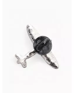 Значок "Самолёт", цвет серебро арт. СМЛ-188399-1-СМЛ0007077710