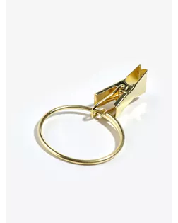 Зажим для штор с кольцом металл d30/33мм (наб 20шт цена за наб) золотой АУ арт. СМЛ-192218-1-СМЛ0007090580