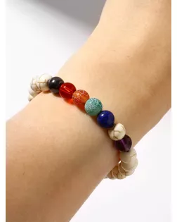 Браслет ассорти "Друиды" инь-ян, цветной, d=7 арт. СМЛ-193795-1-СМЛ0007091619