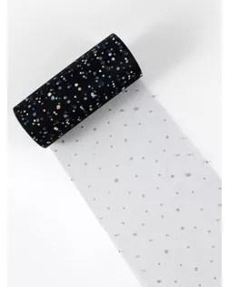 Фатин с блёстками, 15 см, 23 ± 1 м, цвет чёрный №21 арт. СМЛ-239306-7-СМЛ0007128547