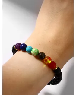 Браслет ассорти "Друиды" яркость, цветной, d=7 арт. СМЛ-199694-1-СМЛ0007091612