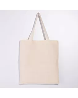 Сумка шопер, 35х0.5х40 см, двунитка, без подклада, бежевая арт. СМЛ-220408-1-СМЛ0007609431