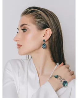 Серьги «Галиотис» абстракт арт. СМЛ-268622-1-СМЛ0007655982