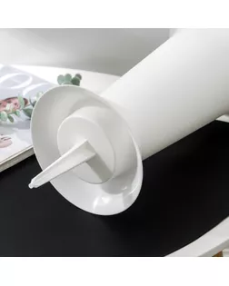 Ваза для цветов под срезку с колышком, цвет белый арт. СМЛ-102798-1-СМЛ0000865265