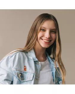 Значок "Графичные животные" лиса, цвет оранжево-жёлтый в золоте арт. СМЛ-226331-1-СМЛ0007077733