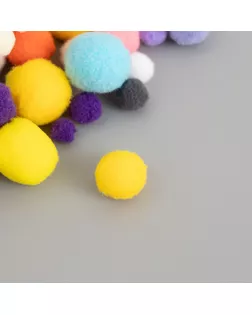 Декор для творчества "Помпончики. Яркие краски" d=1-3 см набор 135 шт арт. СМЛ-228387-1-СМЛ0007459499