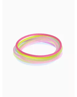 Силиконовый браслет «Светоотражающий» тонкая линия, набор 10 шт., цвет МИКС, 5,5 см арт. СМЛ-246803-1-СМЛ0007461902