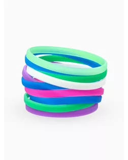Силиконовый браслет «Классика», набор 10 шт., цвет МИКС, 6,5 см арт. СМЛ-246804-1-СМЛ0007461903