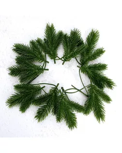 Ветка еловая «Новогодний декор ели», искусственная, декоративная, набор 10 шт., 13 см арт. СМЛ-248203-1-СМЛ0007830106