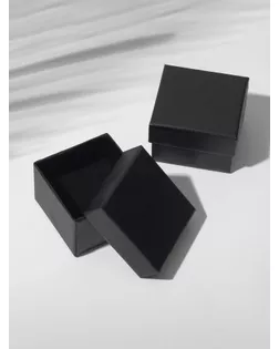 Коробочка подарочная под кольцо/серьги «Минимал», 5×5см, цвет чёрный арт. СМЛ-243359-2-СМЛ0007856947