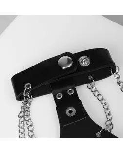 Браслет унисекс «Слейв» скелет, цвет чёрный с серебром, 21,5 см арт. СМЛ-265937-1-СМЛ0007986467