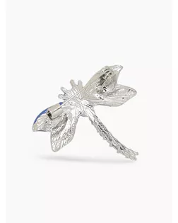 Брошь «От сглаза» стрекоза маленькая, цвет синий в серебре арт. СМЛ-250006-1-СМЛ0009088990