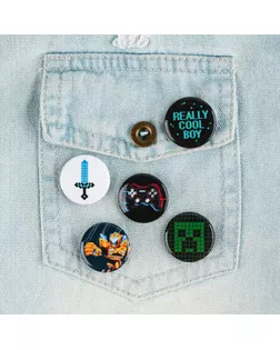 Значок металлический , закатной «Детский», 25 мм, МИКС арт. СМЛ-250812-1-СМЛ0009240170