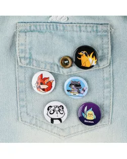 Значок металлический , закатной «Треш персонажи», 25 мм, МИКС арт. СМЛ-250813-1-СМЛ0009240171