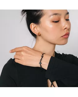 Браслет металл «Звезда дракона», цвет синий в чёрном металле, 7 см арт. СМЛ-250569-1-СМЛ0009218062