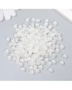 Бусины для творчества пластик "Цветок. Белый перламутр" набор 20 гр 0,7х0,7х0,4 см арт. СМЛ-281383-1-СМЛ0009291996
