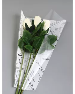 Пакет цветочный Конус, белый, 28х9х44см±1см арт. СМЛ-250839-1-СМЛ0009240235