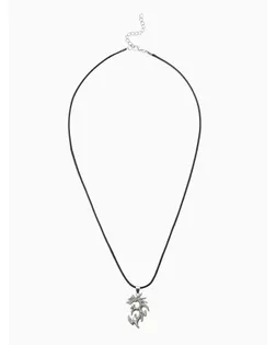 Кулон унисекс «Дракон» светящийся, цвет серебро на чёрном шнурке, 44 см арт. СМЛ-252425-2-СМЛ0009364279