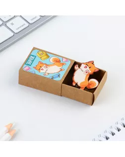 Значок деревянный «Песик», 3,4 х 3,5 см арт. СМЛ-252269-1-СМЛ0009352109