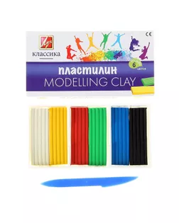 Пластилин 6 цветов 120 г «Классика» арт. СМЛ-176639-1-СМЛ0001026966