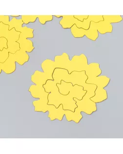 Заготовка из фоамирана "Цветок завиток" 10х9,5 см   набор 5 шт. ребристые желтый арт. СМЛ-275969-1-СМЛ0009802208