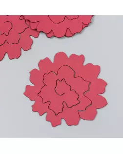 Заготовка из фоамирана "Цветок завиток" 10х9,5 см  набор 5 шт. ребристые бордовый арт. СМЛ-275447-1-СМЛ0009802209