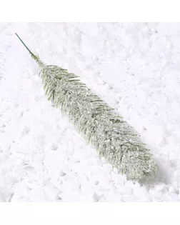 Ветка еловая «Новогодний декор ели со снегом», искусственная, декоративная, набор 2 шт., 22 см арт. СМЛ-254652-1-СМЛ0009561182