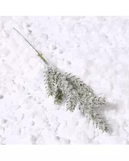 Ветка еловая «Новогодний декор со снегом», искусственная, декоративная, набор 4 шт., размер 1 шт. — 17 см арт. СМЛ-265213-1-СМЛ0009561186