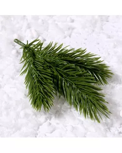Ветка еловая «Новогодний декор», искусственная, декоративная, набор 5 шт., размер 1 шт. — 12×9 см арт. СМЛ-265215-1-СМЛ0009561188
