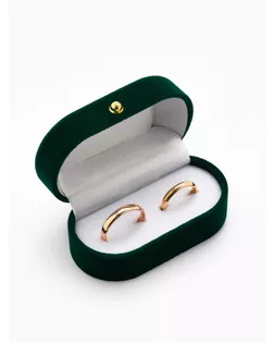 Футляр бархатный под серьги/ кольца/запонки , «Овал вытянутый» 7,5×4, цвет зелёный, вставка белая арт. СМЛ-20437-3-СМЛ0009570325