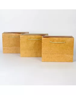 Набор пакетов—коробок «крафтовых», 23 × 18 × 11 см арт. СМЛ-281626-1-СМЛ0009757991