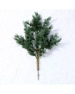 Ветка еловая «Новогодний декор сказочной ели», искусственная, декоративная, 43 см арт. СМЛ-257258-1-СМЛ0009690089