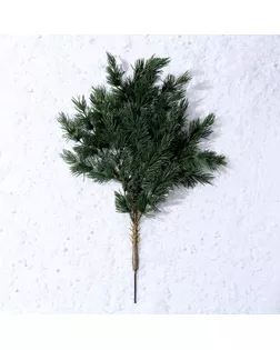Ветка еловая «Новогодний декор очаровательной ели», искусственная, декоративная, 48 см арт. СМЛ-257262-1-СМЛ0009690094