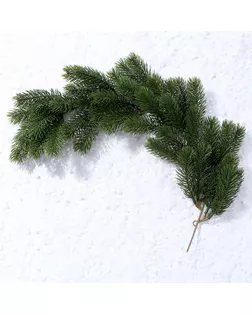 Ветка еловая «Новогодний декор молодой ели», искусственная, декоративная, 52 см арт. СМЛ-257268-1-СМЛ0009690100