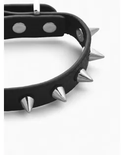 Браслет кожа «Хардкор» шипы, цвет чёрный в серебре арт. СМЛ-263694-1-СМЛ0009669593