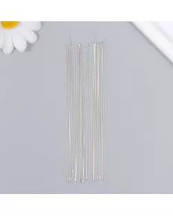 Иглы металл для бисера в стеклянной колбе тонкие набор 30 шт Ø 0,6х120 мм 1,5х1,5х14 см арт. СМЛ-257771-1-СМЛ0009703073