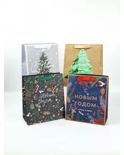 Набор новогодних пакетов «Еловый лес» арт. СМЛ-280857-1-СМЛ0009612176