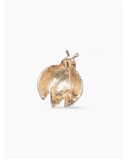 Брошь "Божья коровка", цвет красно-белый в золоте арт. СМЛ-24738-1-СМЛ0751474