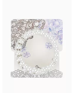 Браслет-пружинка "Жемчужинка морская" 3 ряда, цвет белый в серебре арт. СМЛ-24752-1-СМЛ0751810